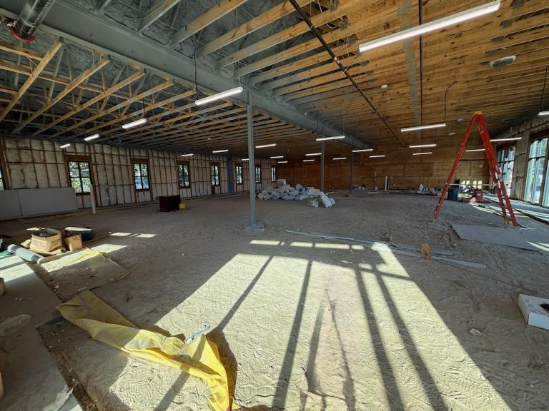 November 2025 - Suite 103 & 104 Interior Shell from Side